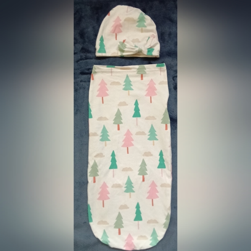 Itzy Ritzy Cutie Cocoon Swaddle Hat Forest Winter Photo Op